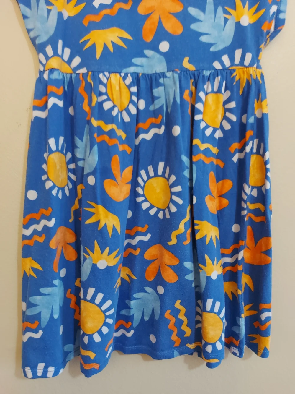 Old Navy Blue Sun & Floral Print Cotton Sun Dress – Size 5T EUC - Picture 12 of 16